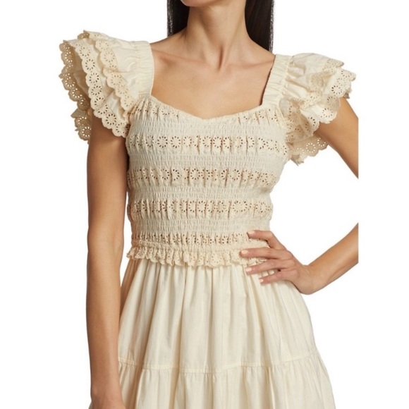 NEW Sea New York Everleigh eyelet dress midi small s - Picture 2 of 7